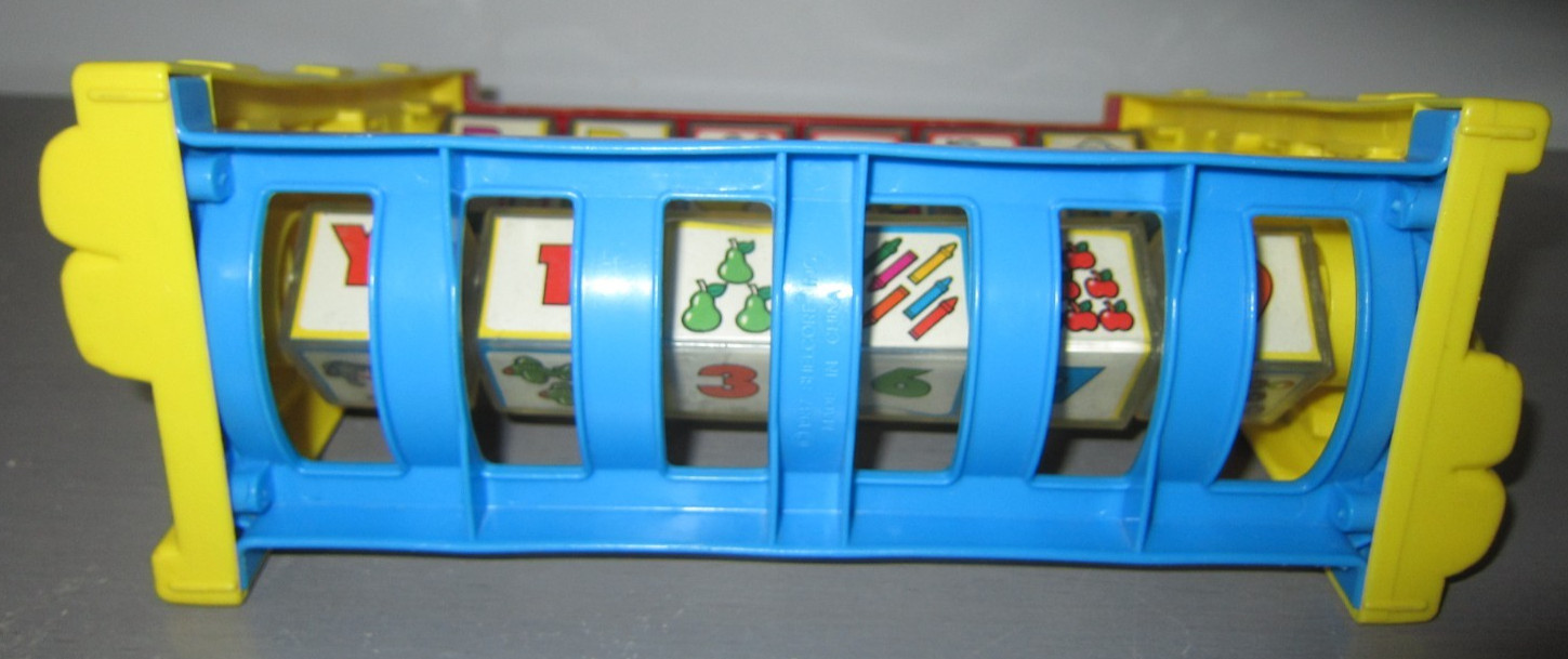 Toy Alphabet & Numbers Blocks Spin ‘N Learn Vintage Shelcore 1987