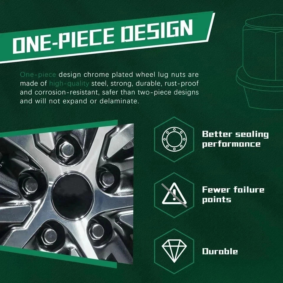 M12x1.5 Lug Nuts,One-Piece Wheel Nuts for Toyota Corolla/Prius/Sienna,Lexus RX3*