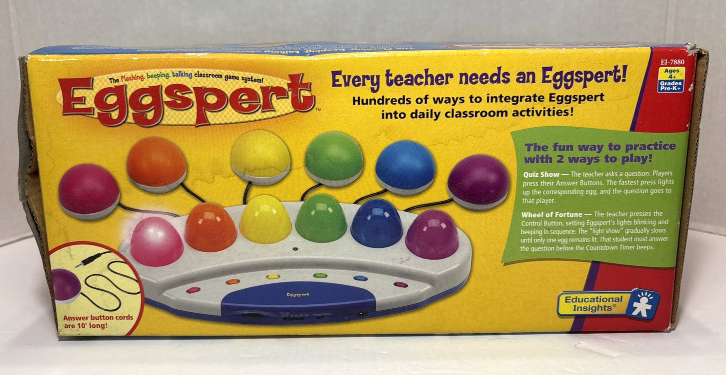 Eggspert Educational System Quiz Tool Buzzer Classroom Homeschool Games Teacher