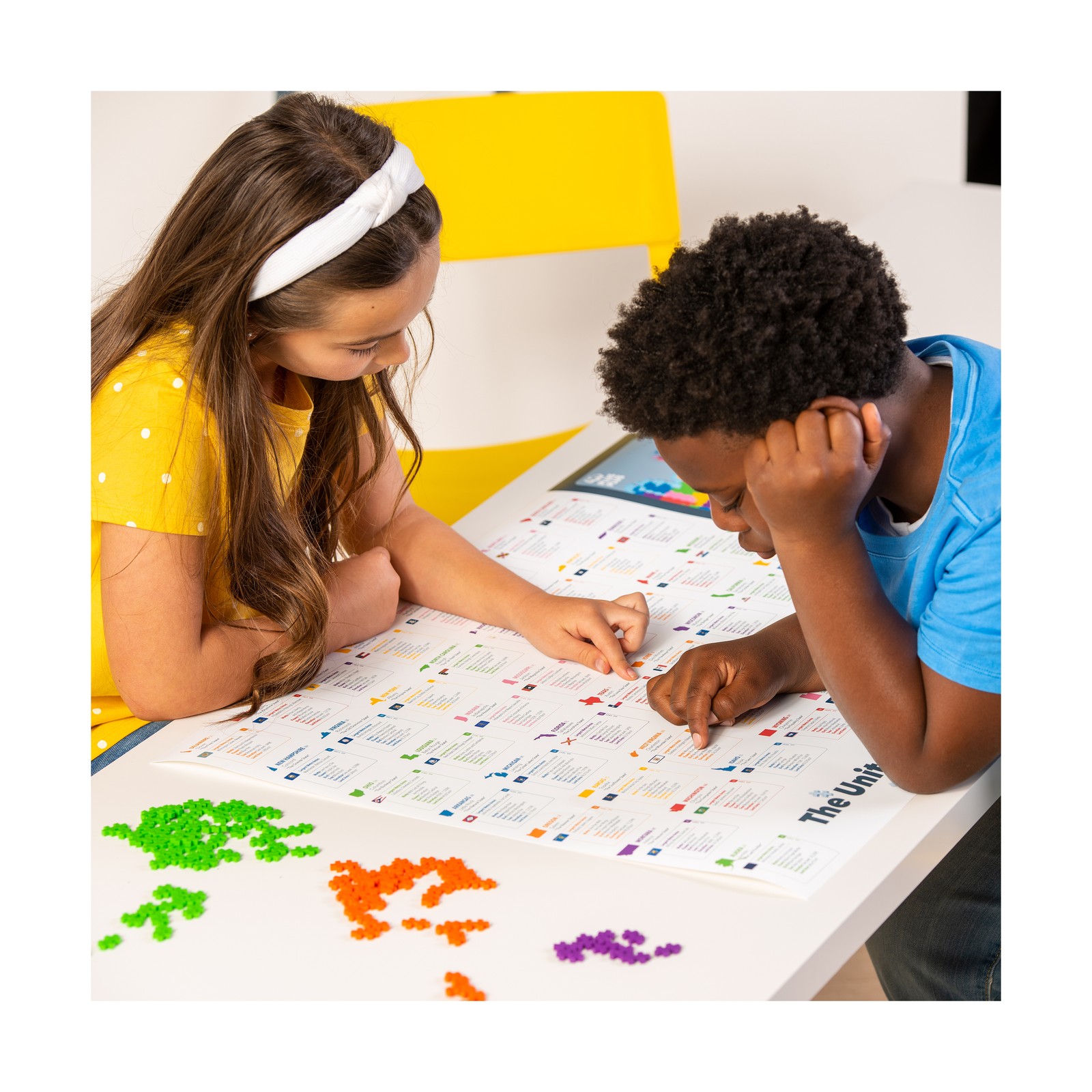 New – Plus-Plus Puzzle By Number – Map of the United States: 1400 Pcs – Ages 5+