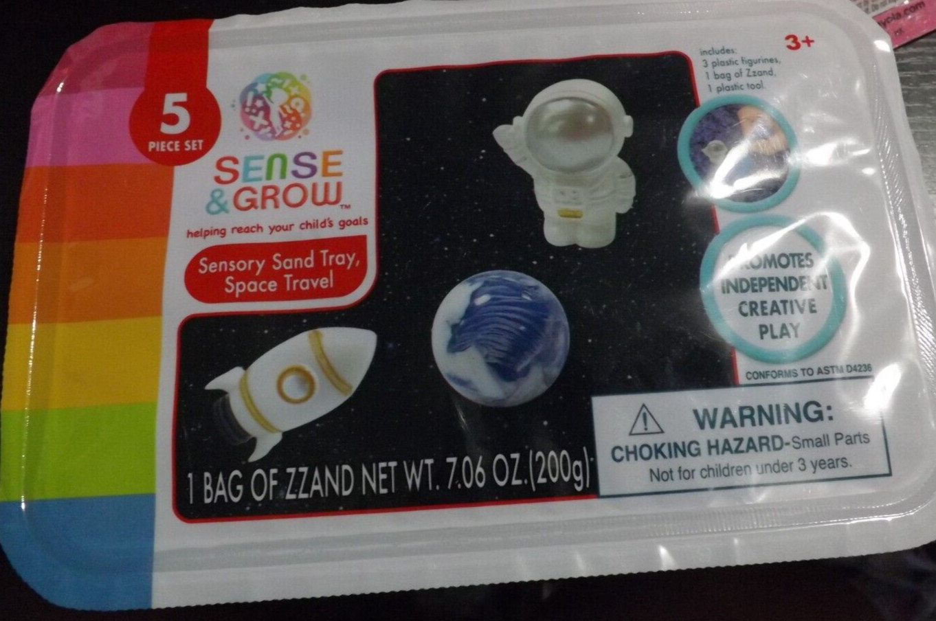 NEW Creative kids sense & grow SENSORY SAND TRAY SPACE TRAVEL 5 pc kit