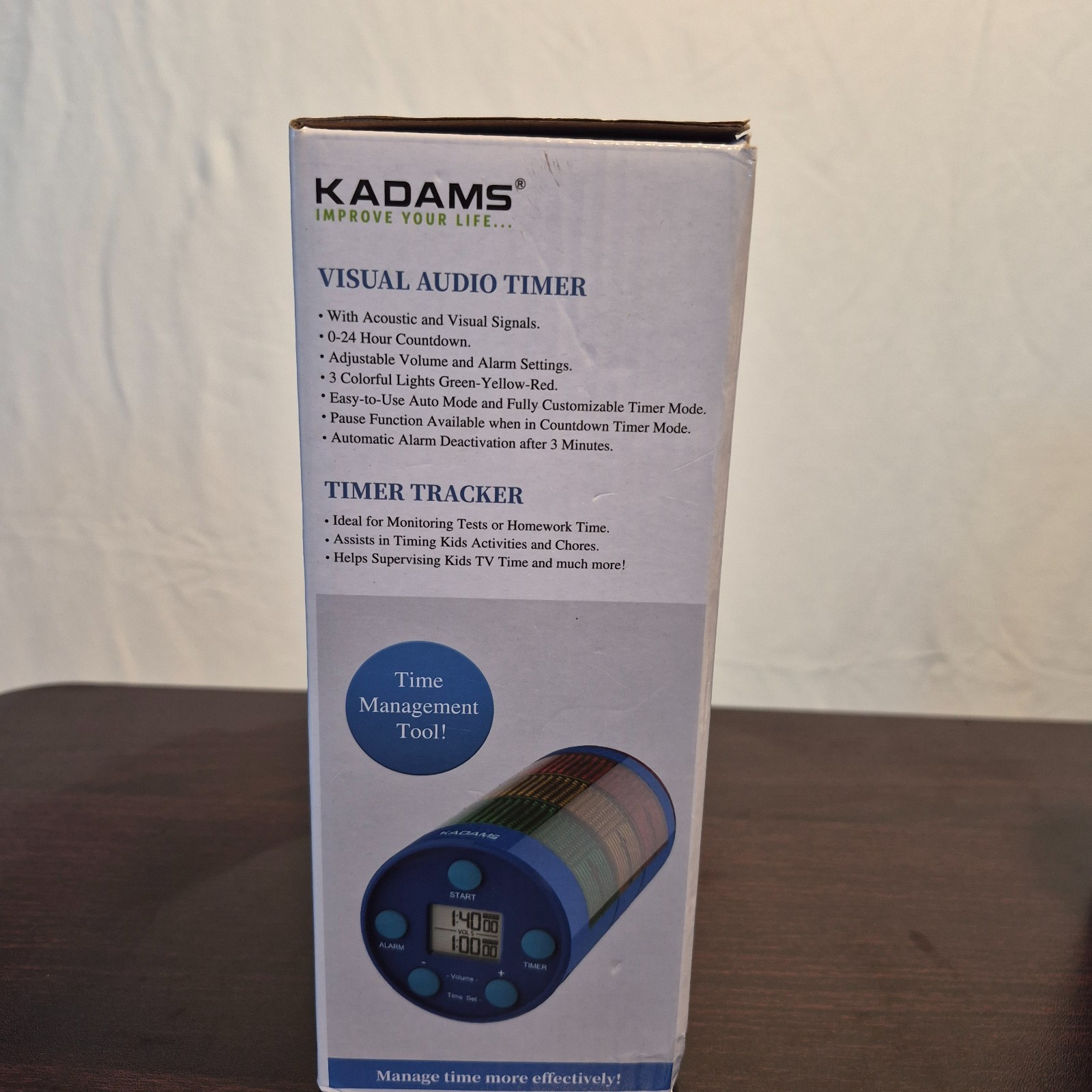 KADAMS Visual Timer for Kids with Audio Pre-Alarm Traffic Light Z4 New Open Box