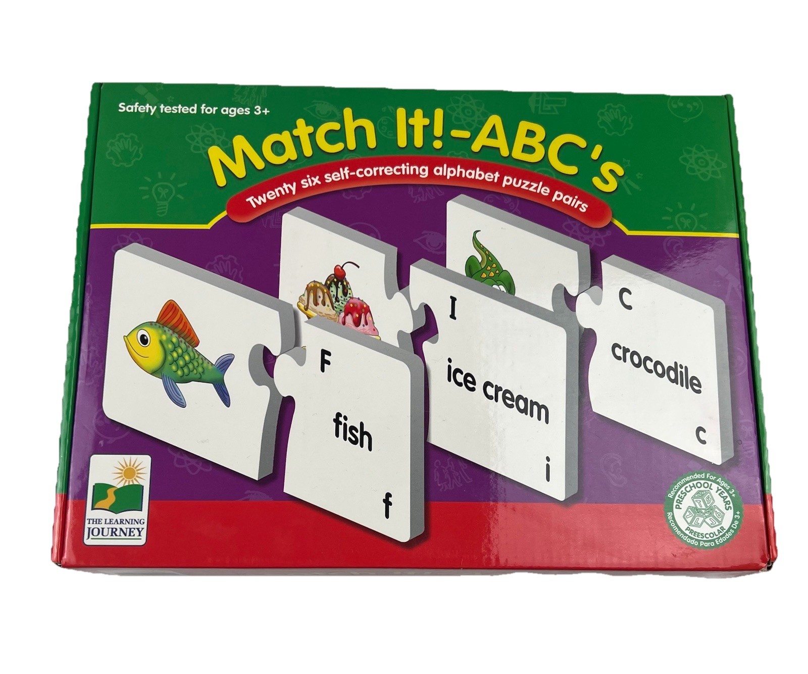 Match It! ABC’S Puzzles The Learning Journey Letter Word Recognition Preschool