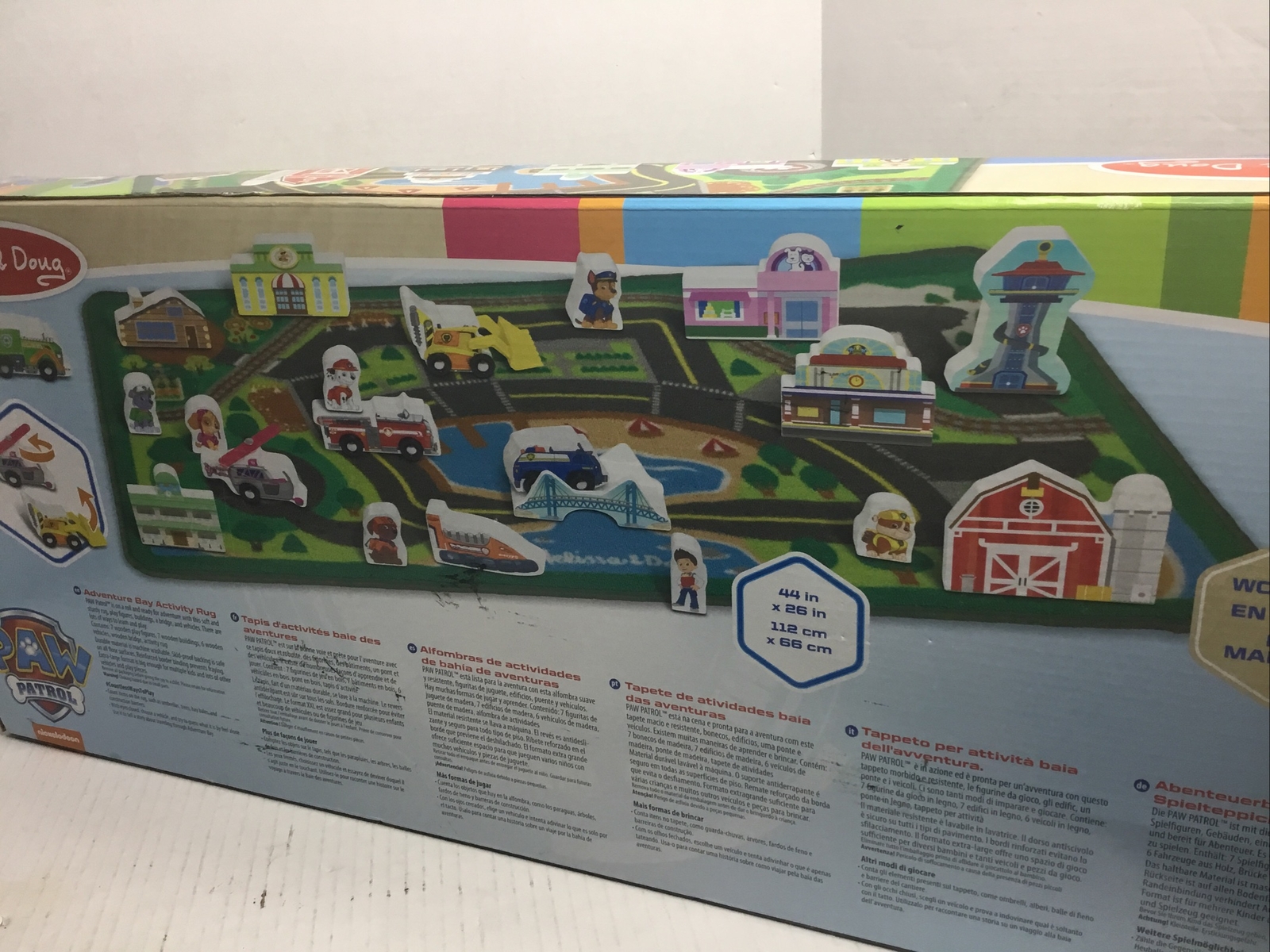 Melissa & Doug Paw Patrol Adventure Bay Activity Rug Set 44X26” Play Mat 22 Pcs.