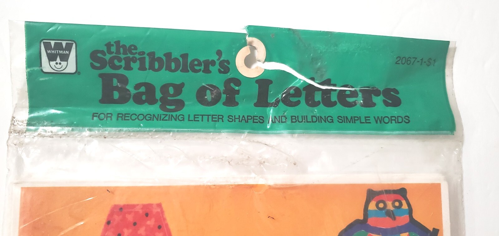 Vintage New Old Stock 1977 Western Publishing Scribblers Bag of Alphabet Letters