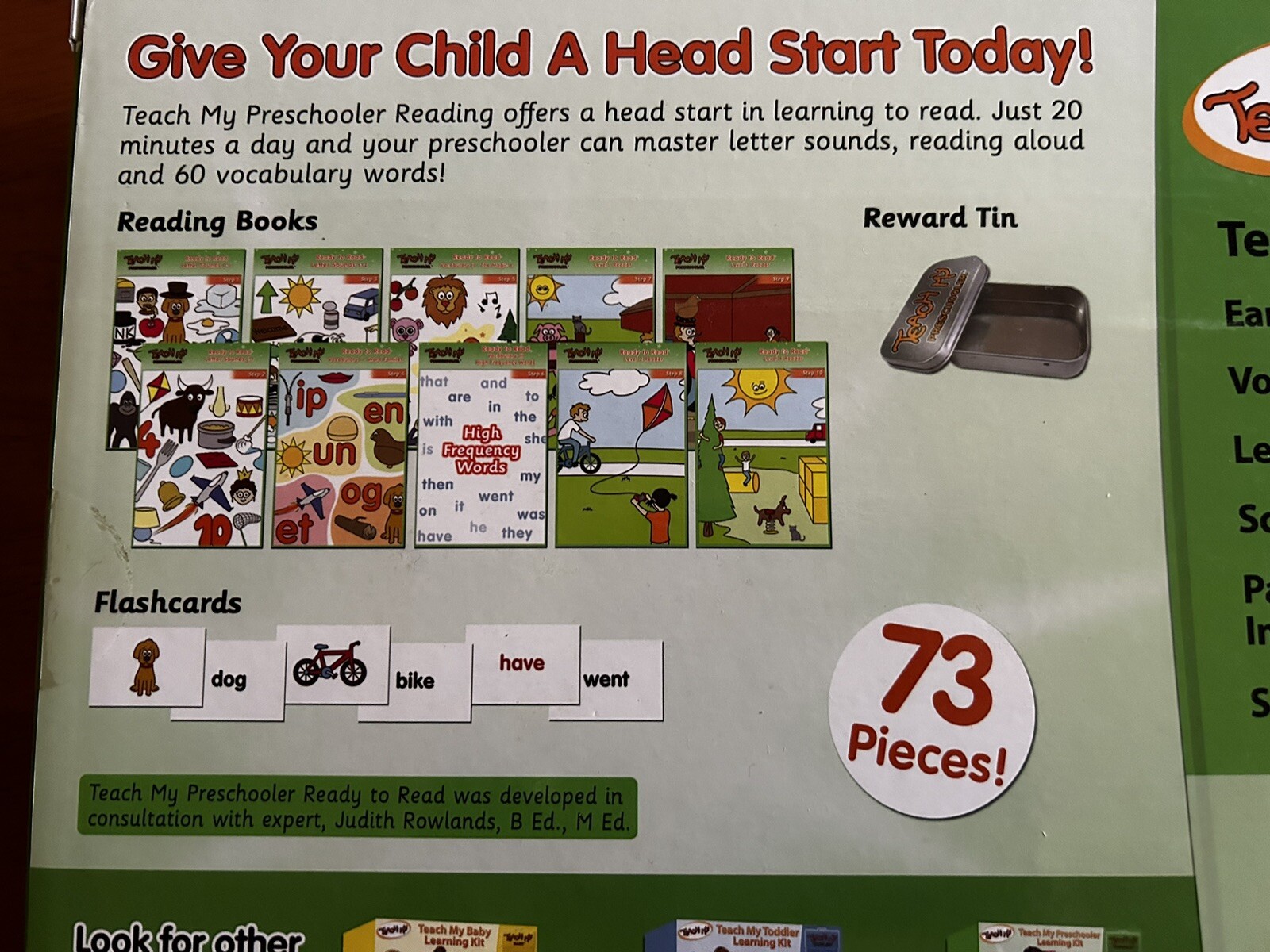 Teach My Preschooler Reading Set – 73 Pieces, New in Original Packaging