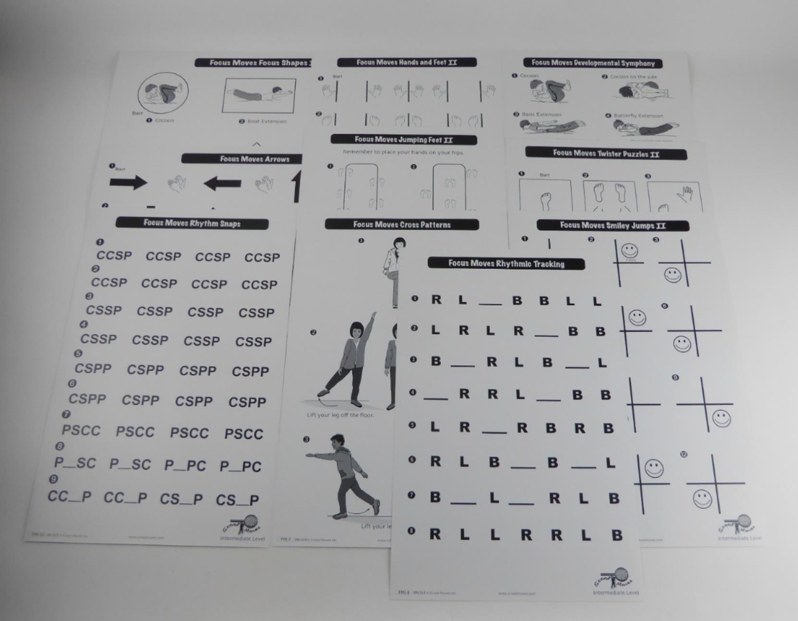School Moves Focus Moves 11×15 Poster Picture Cards S’cool Lot of 10