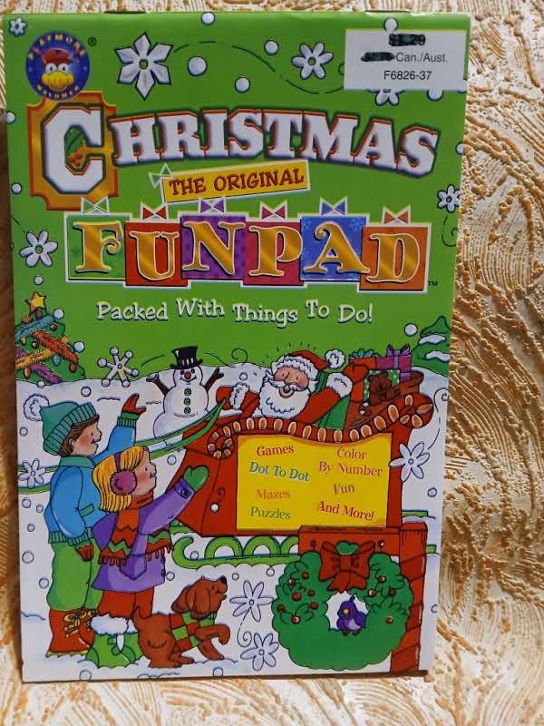 Playmore Christmas Fun Pad Mazes Coloring Games Dot To Dot Picture Words Color