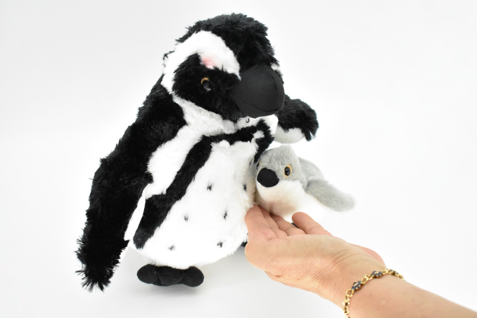 Penguin with Baby, Chick, Super Soft Plush Stuffed Animal 11″ Tall