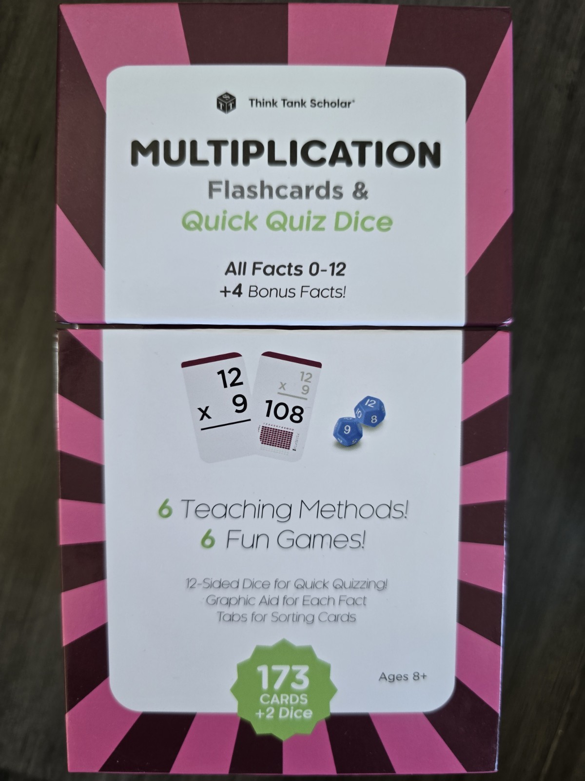 Think Tank Scholar, Math Flashcards & Dice Bundle, multiplication & Division
