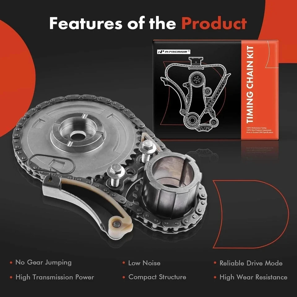 Timing Chain Kit W/Tensioner [OHV 8Cyl 4.3 4.8 5.3 6.0 6.2L] Compatible with Che