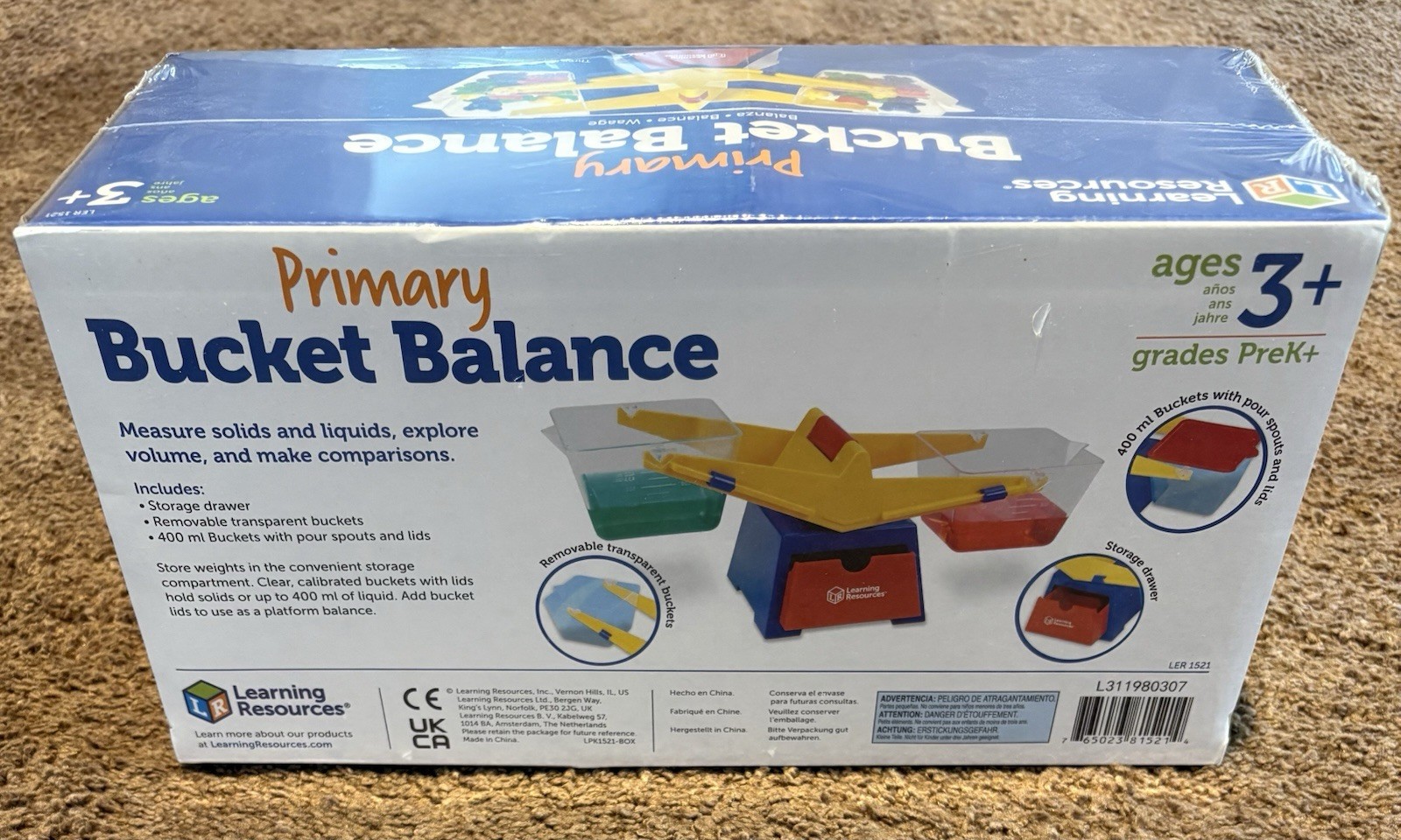 Learning Resources Primary Bucket Balance New Kids Childrens Educational Toy