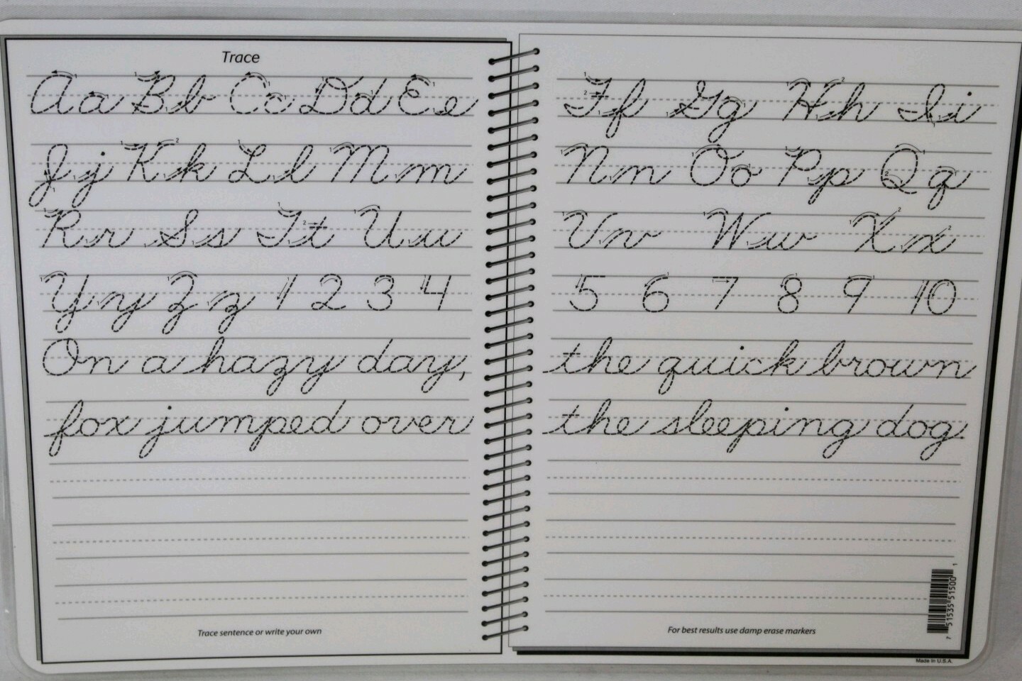 Painless Learning Placemat Cursive Writing New Educational