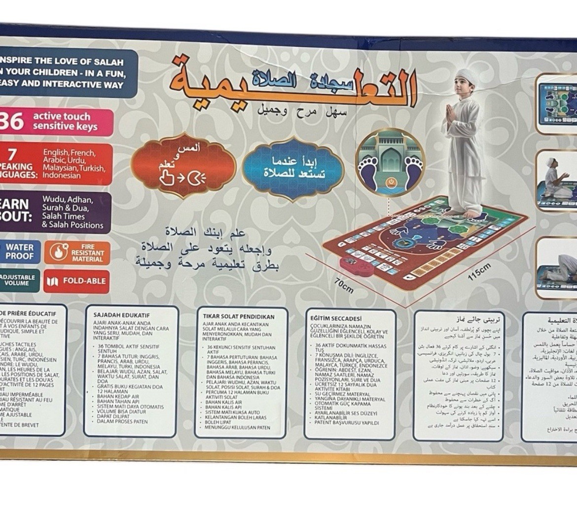 Kids Interactive Educational Prayer May Salah Toy 36 Touch Keys 7 Languages