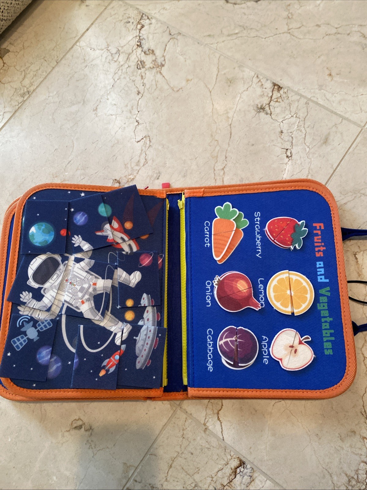 Toddlers Alphabet Board with Busy Book Carry Case Toy Age