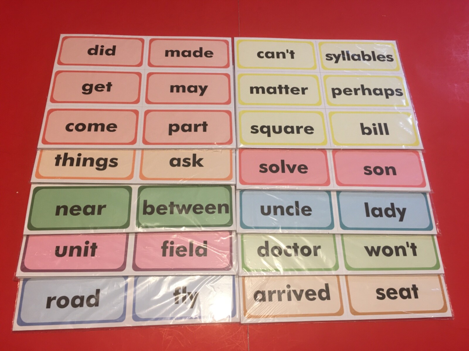 DIY – Fry’s 1000 Sight Words set – Reading – PRINTED & UNCUT – 1000 cards