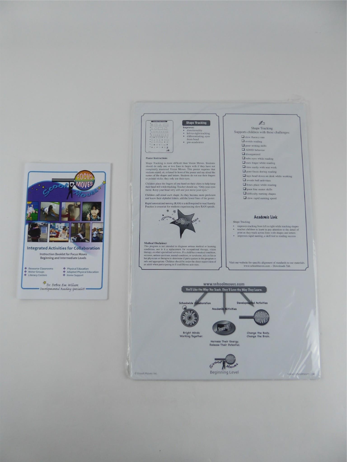 School Moves Focus Moves Beginner Poster Picture Cards & Booklet S’cool New