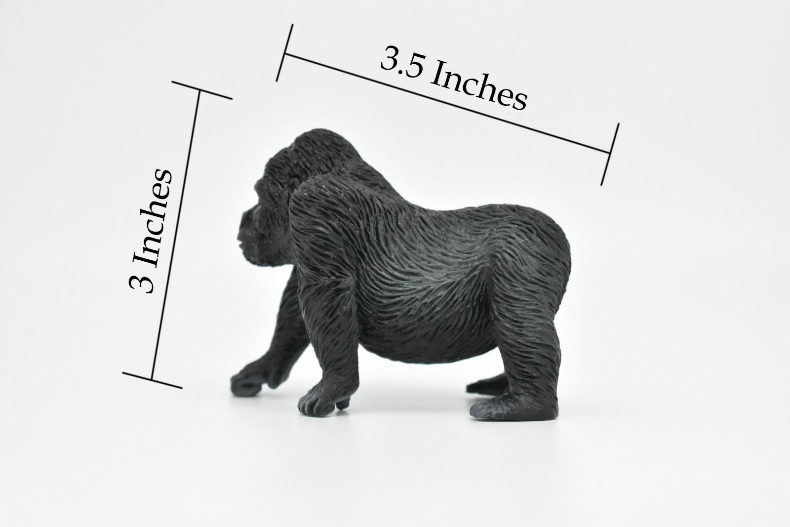 Gorilla, Figure, Model, Plastic Replica, Hand Painted Toy 3.5 ” CWG167 BB40