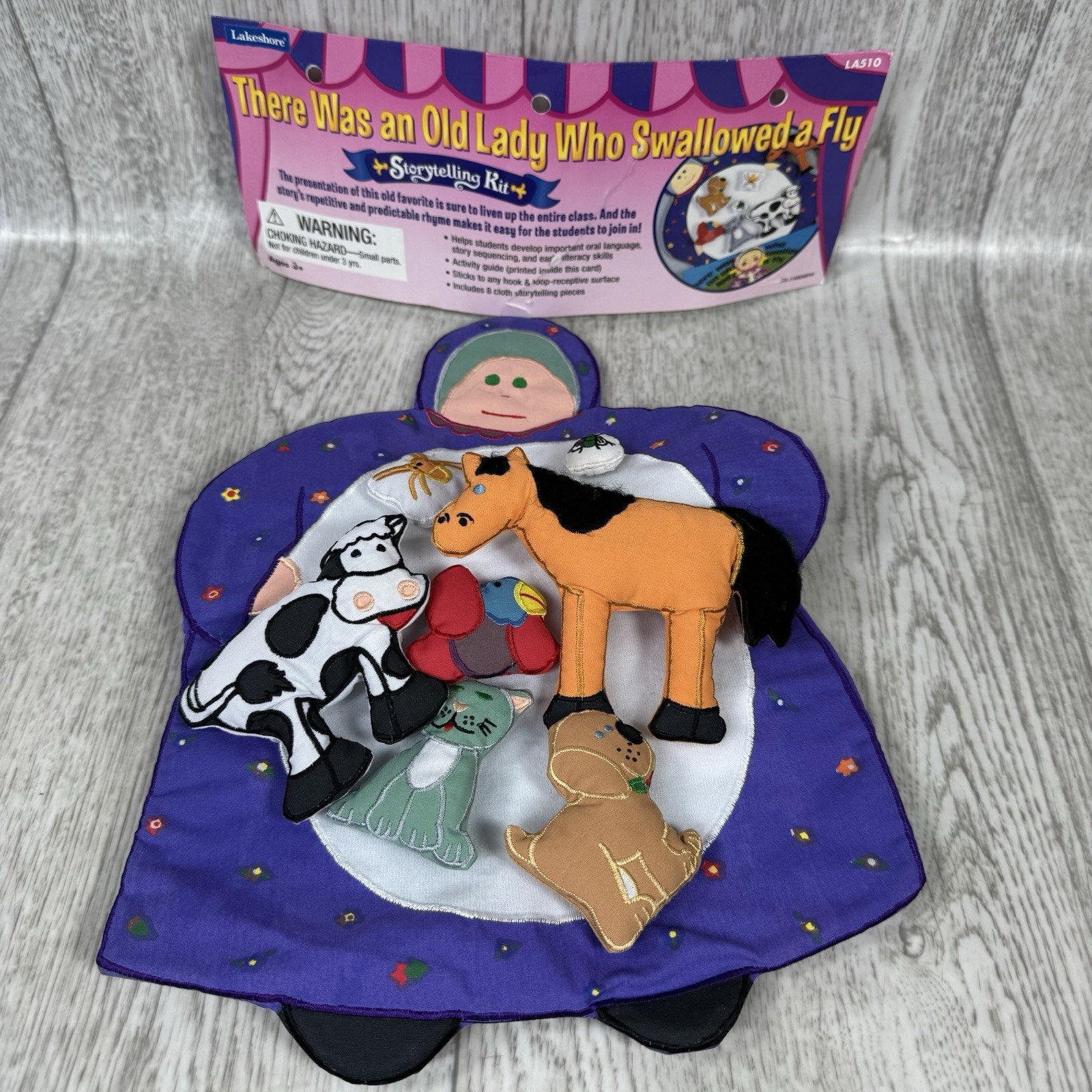 Lakeshore There was An Old Lady Who Swallowed A Fly Storytelling Kit Props