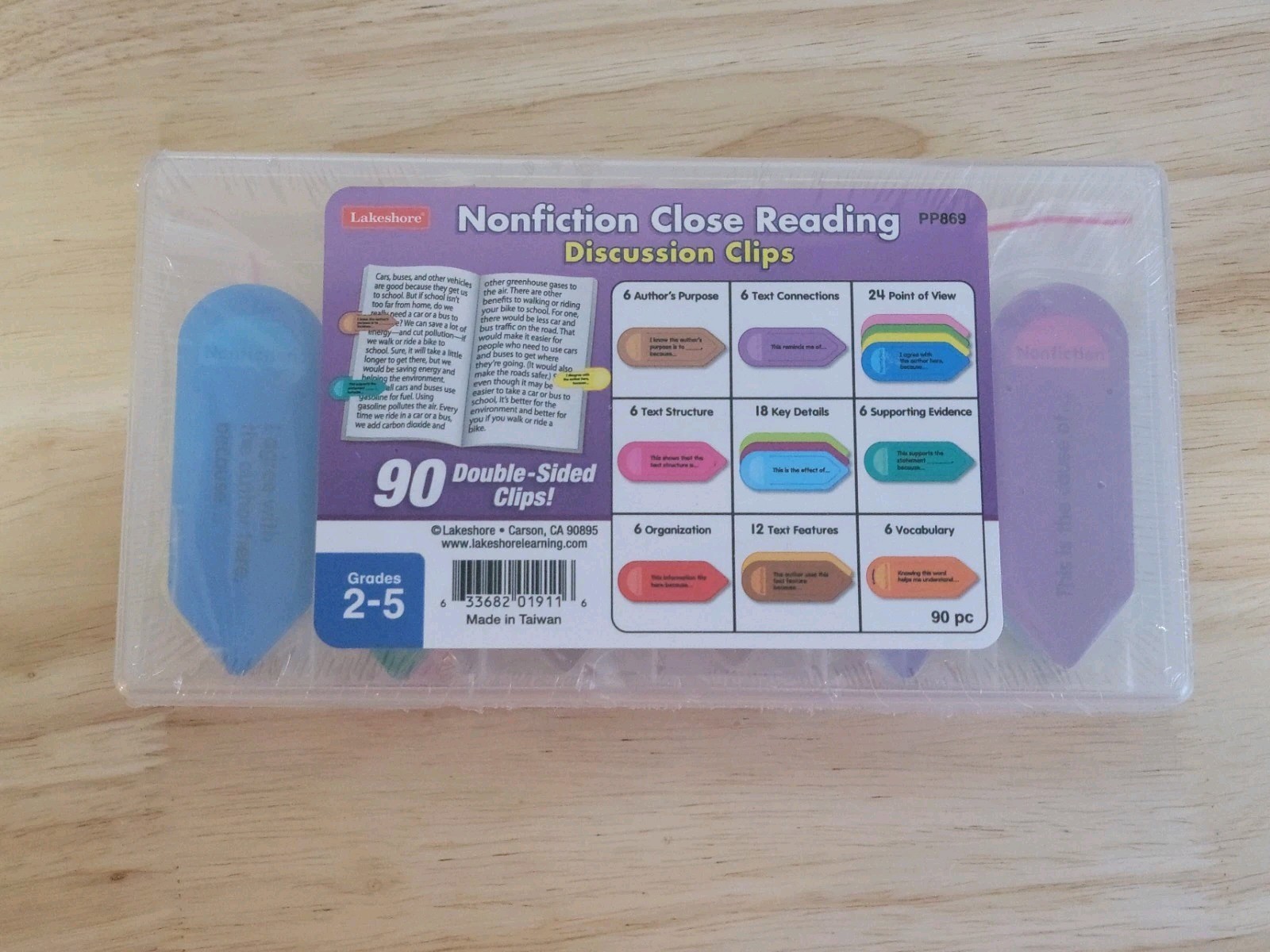 Lakeshore NonFiction Close Reading Discussion Clips, Grades 2-5 Sealed, NiP P869
