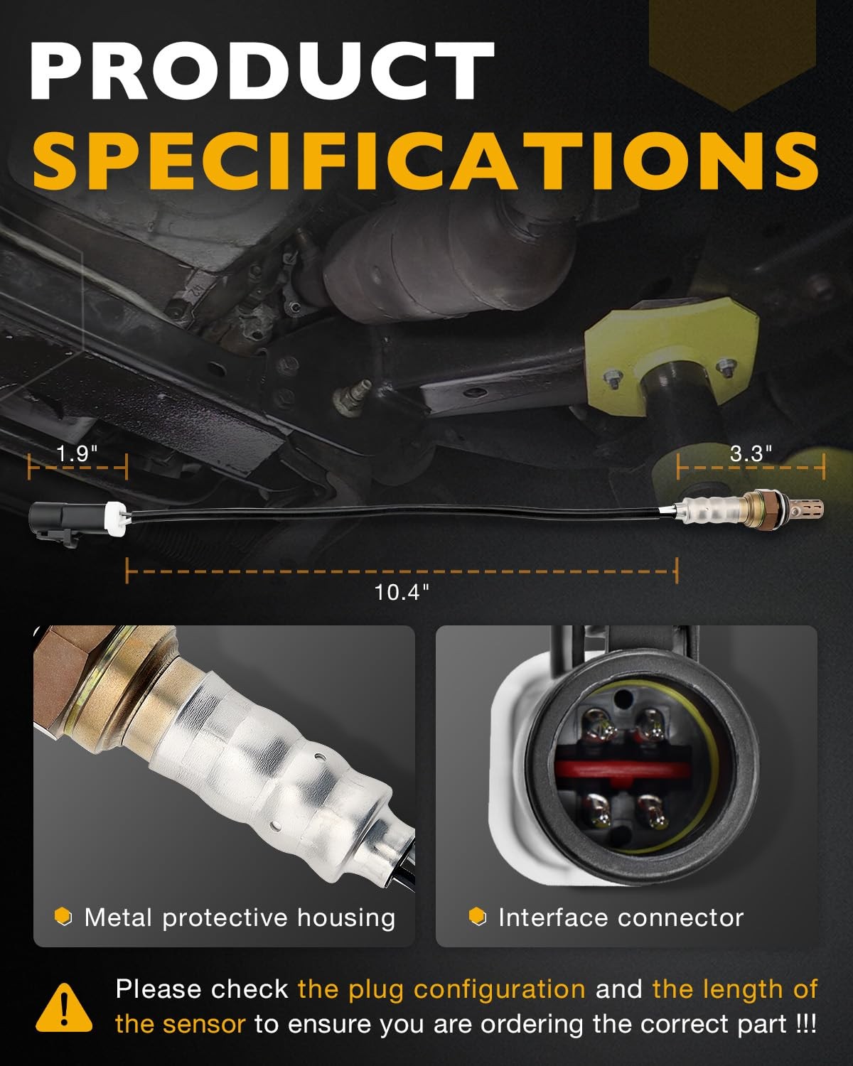 Oxygen Sensor Upstream Downstream O2 2Pcs For Ford Mazda Lincoln