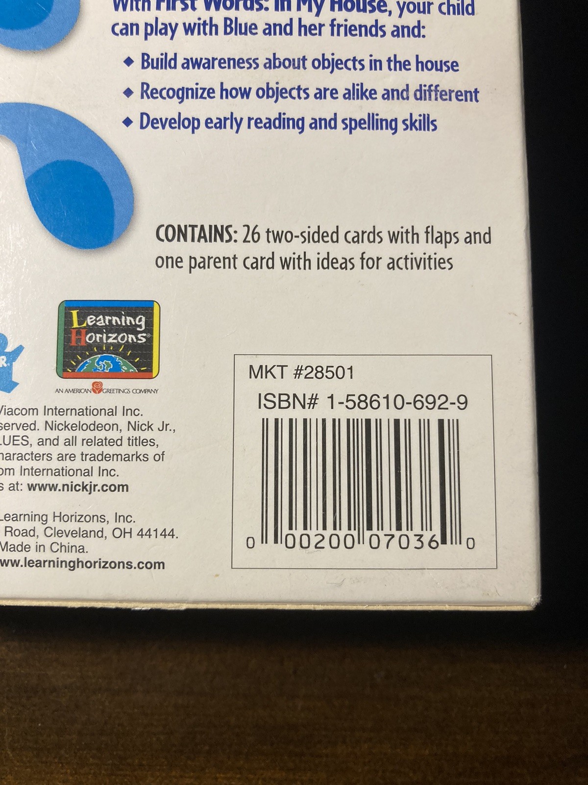 VTG 00’s Blue’s Clues Flash Cards Flap First Words In My House Complete Nick JR