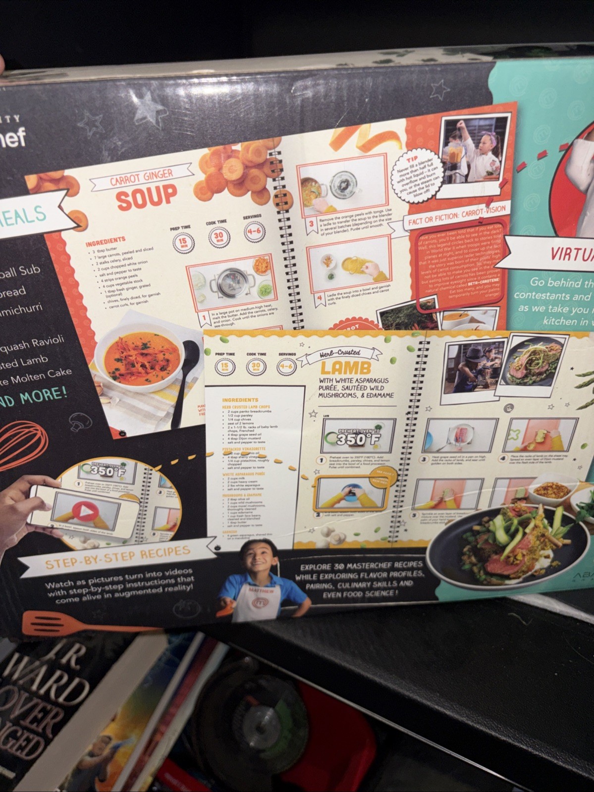 MasterChef Junior Recipe Book & Cooking Kit Virtual Reality Kids 21 Piece Read