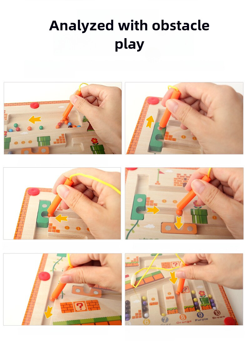 Magnetic Color And Number Maze Montessori Magnet Puzzle Board Educational Toys