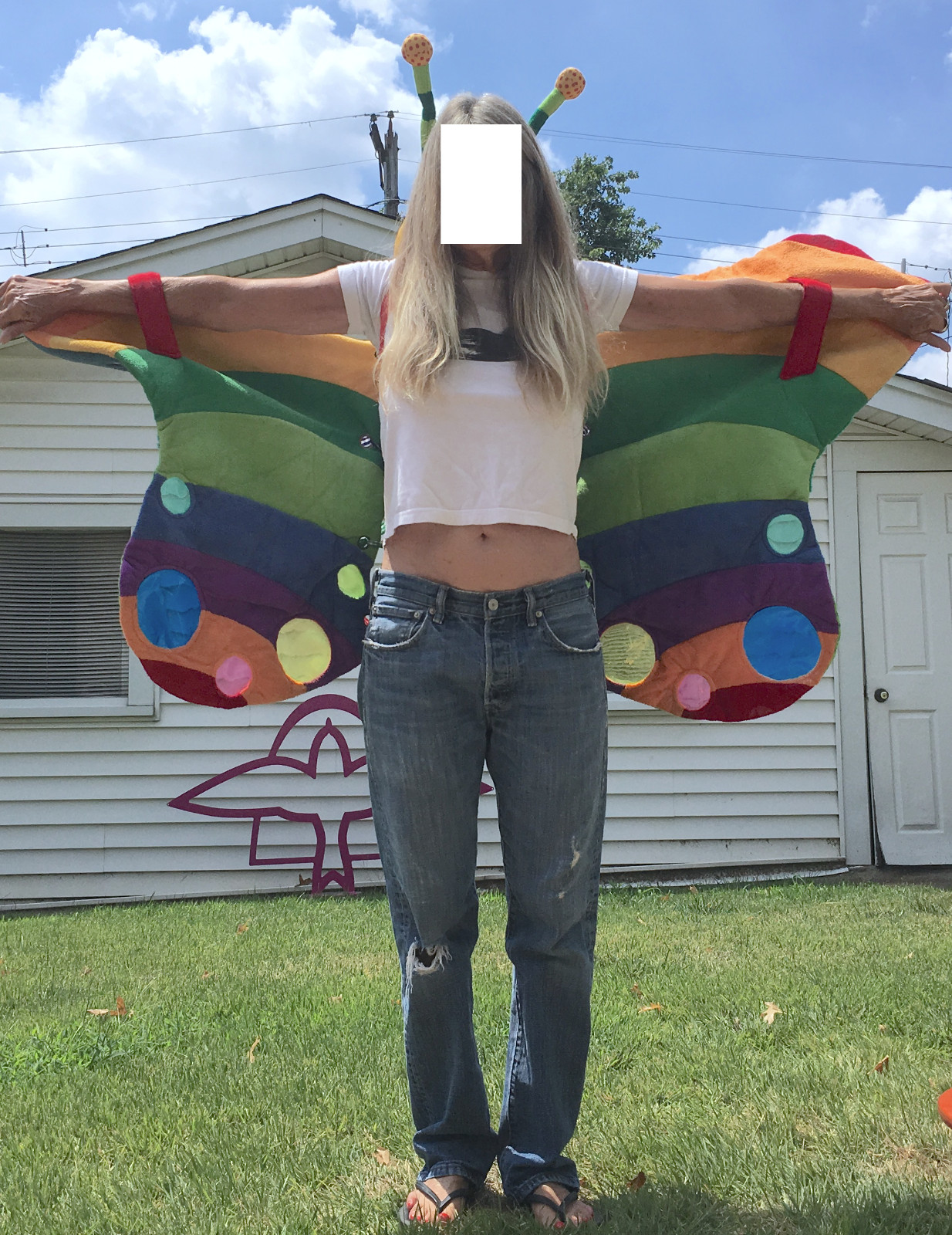 Teaching Butterfly Preschool Sensory Play Adult Costume Backpack Style Wearable