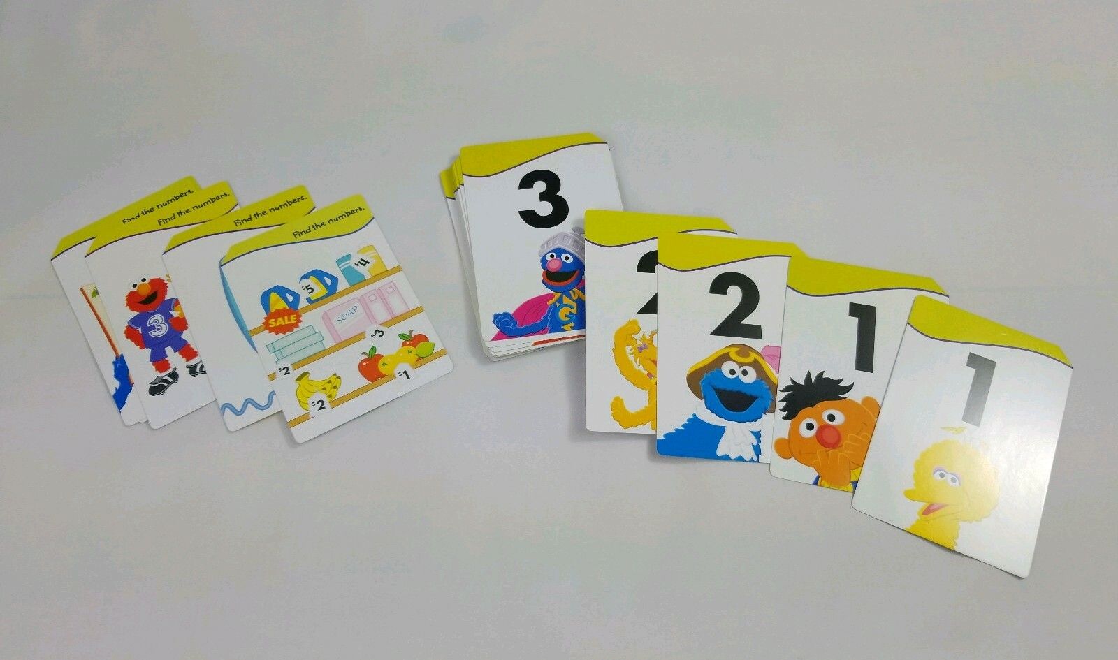 Sesame Street Numbers Book Flash Cards Elmo Stickers Grooming Chart learning