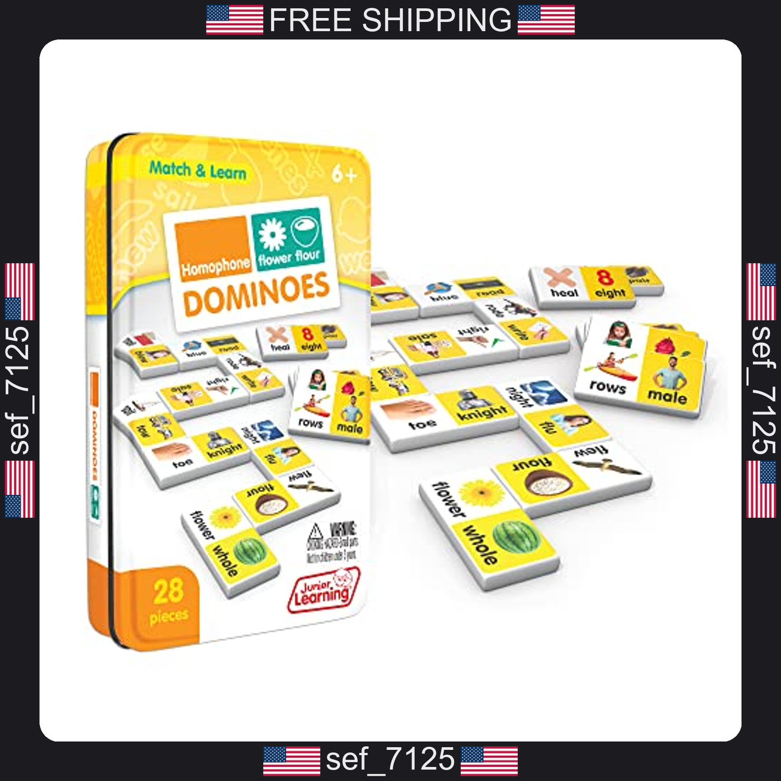 Junior Learning Homophone Match & Learn Dominoes