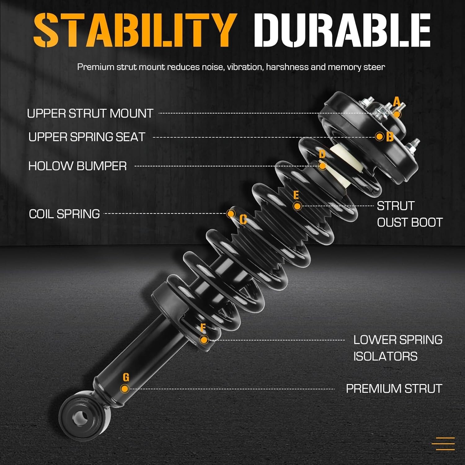 09-13 Ford F150 4WD Front Complete Strut Assembly Shock Absorbers Pair 171141