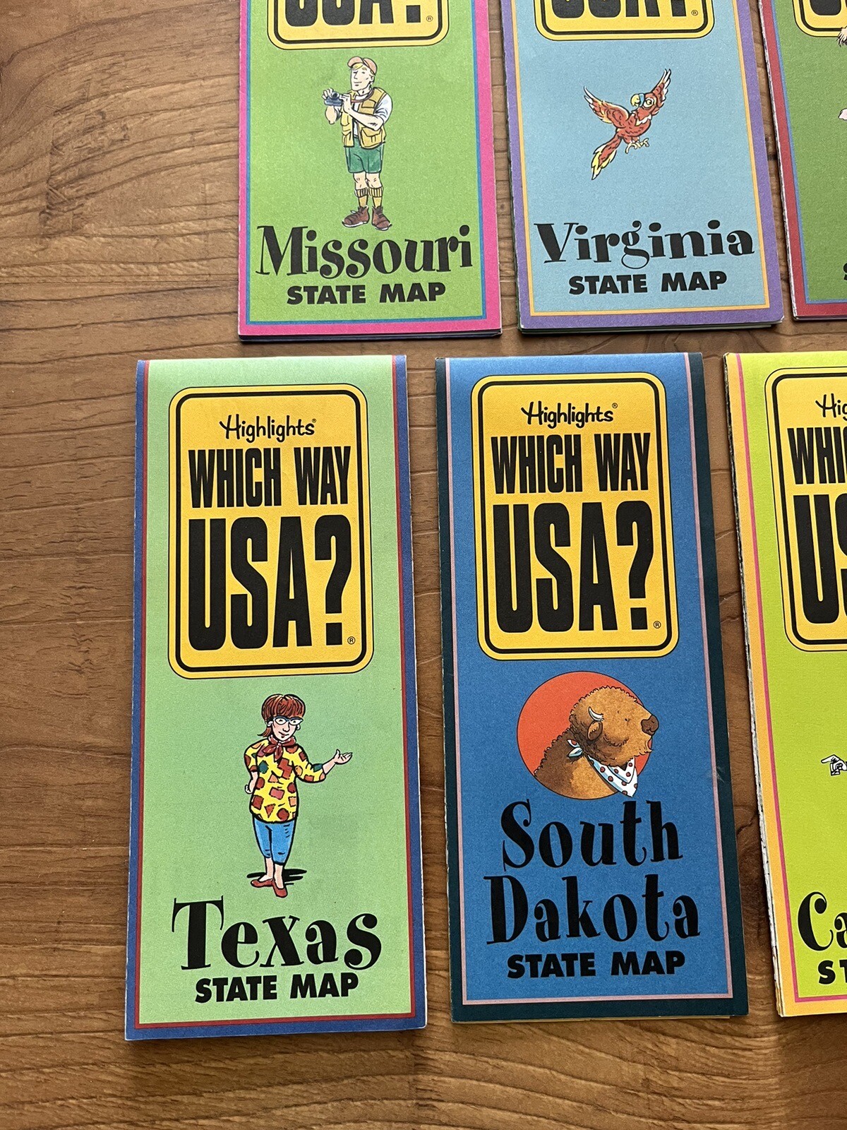 Highlights Which Way USA? State Maps Fun Facts 1999 Educational Collectible