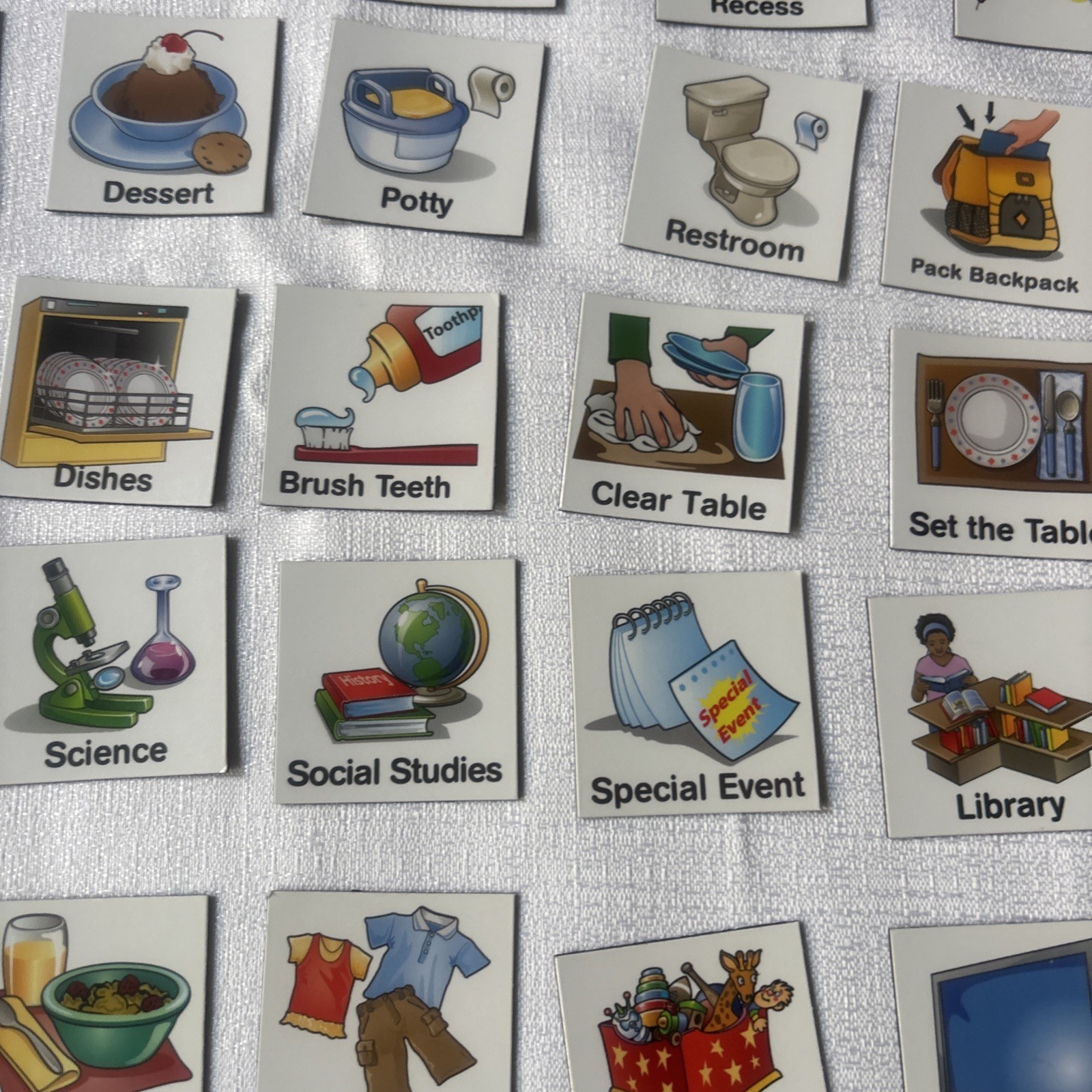 Autism Magnet schedule 132 Piece Set