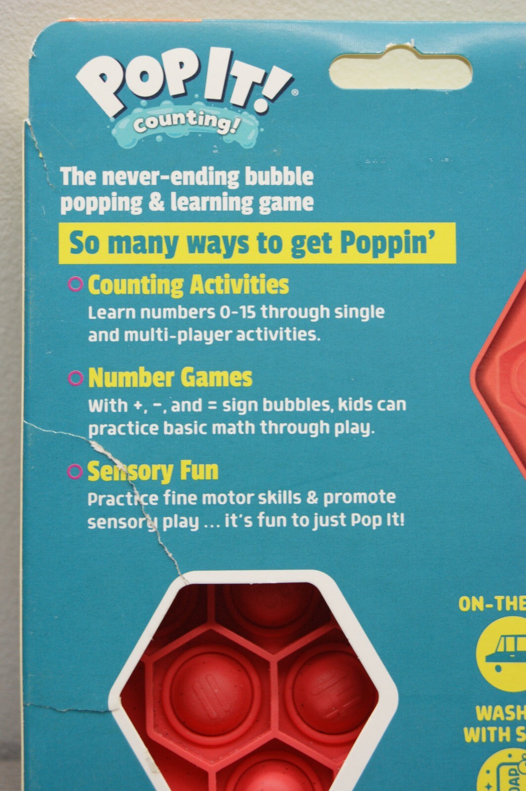 Chuckle & Roar/POP IT! Counting Game/ Learning/educational Ages 3 To 10 NIB