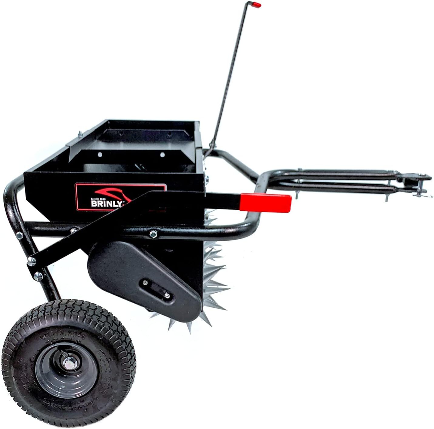 Brinly AS2-40BH-P Tow Behind Combination Aerator Spreader with Weight Tray,