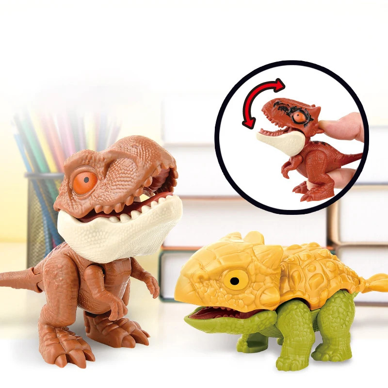 5/10PCS Finger-Biting Dinosaur Toys | Movable Joints Simulation Model for Kids E