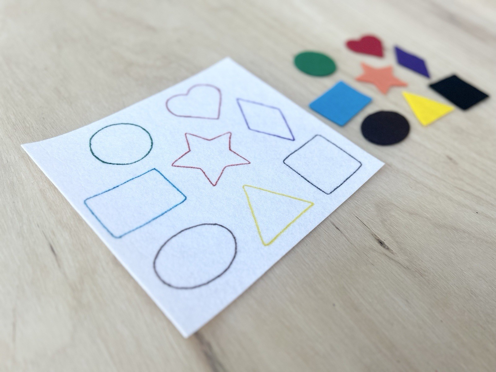 Toddler Preschool Busy Bag Quiet Activities with Felt Shapes & Numbers