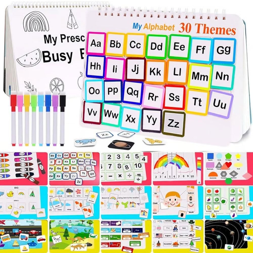 My Preschool Busy Book Educational Toys Gift for Kids & Toddlers CW