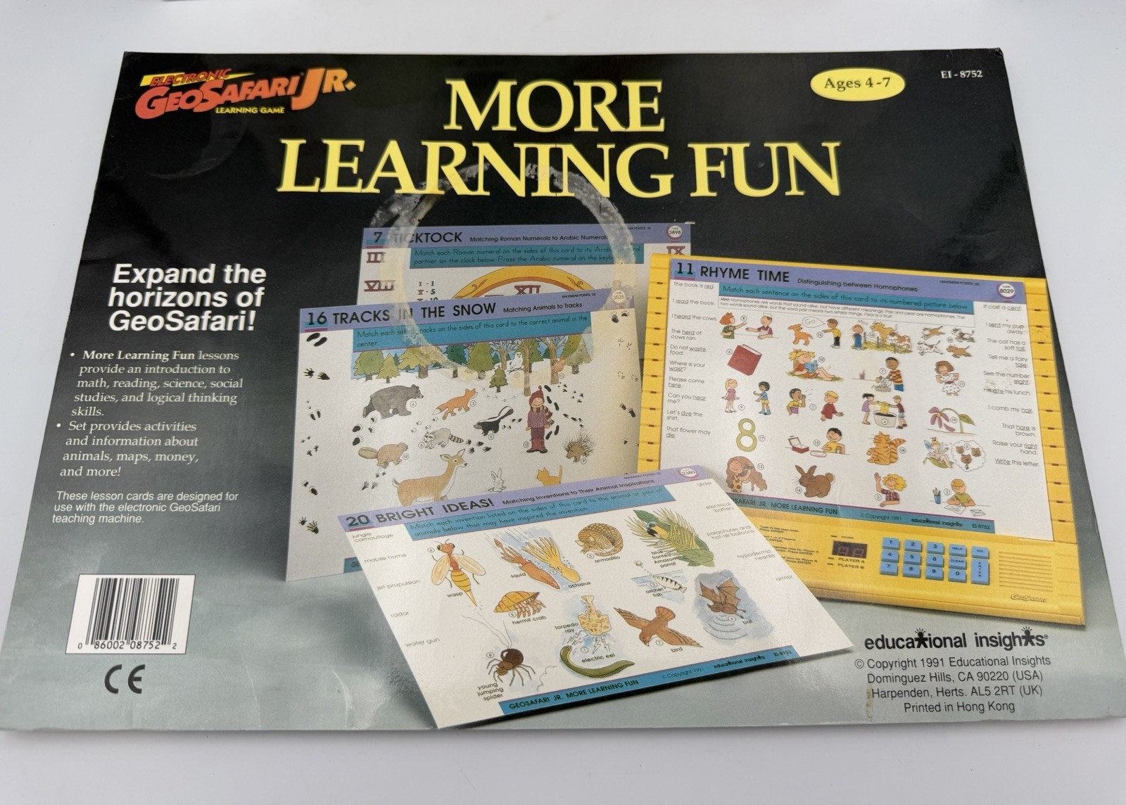GeoSafari Jr Card Sets EI-8759 EI-8752 Basic Set More Learning Fun Complete