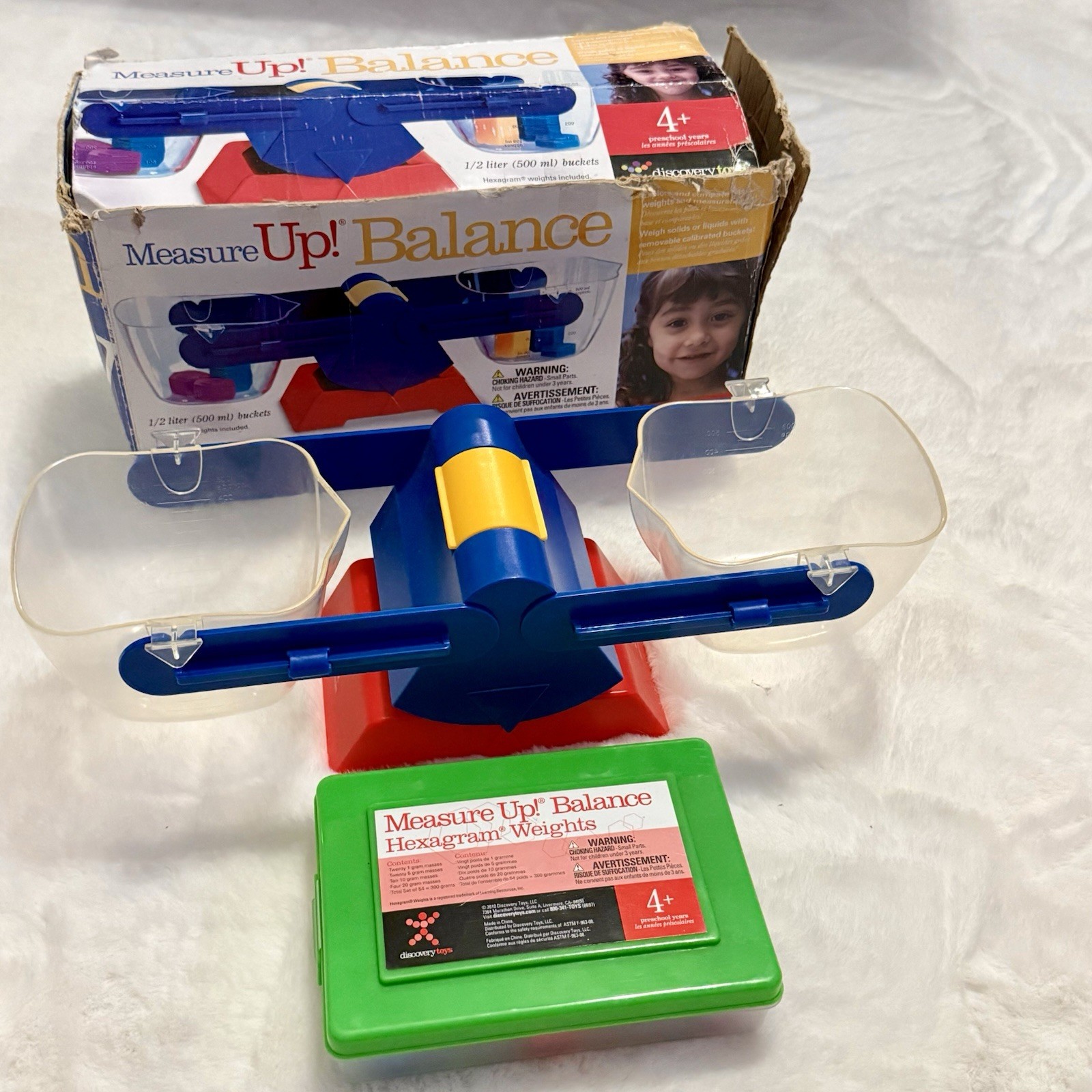 Vintage Discovery Toys Measure Up! Balance Hexagram Weights Only for Scale STEM