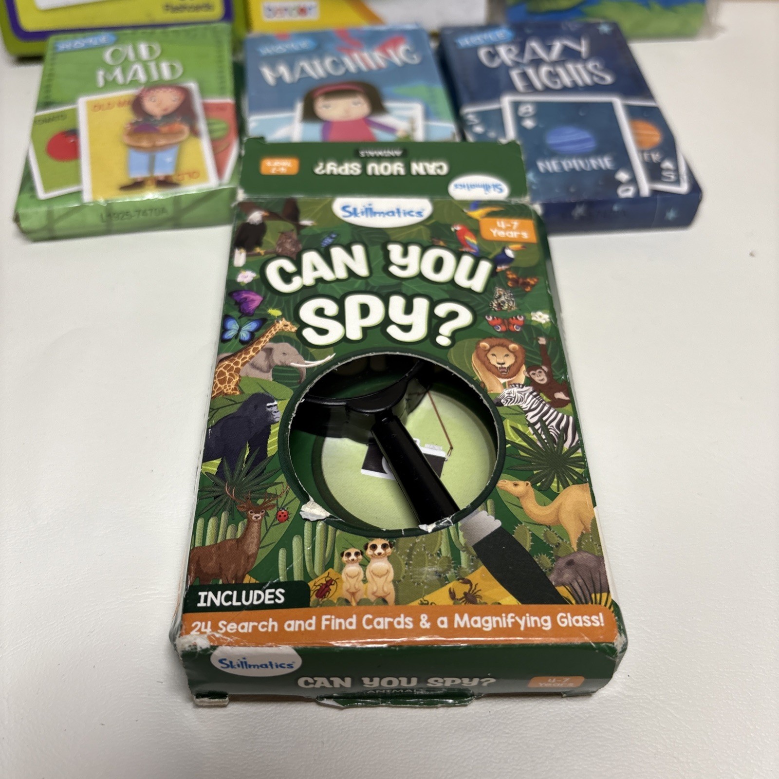 Lot Of 7 Kids Educational Flashcards & Game -Sight Words, Animals & Puzzle Cards