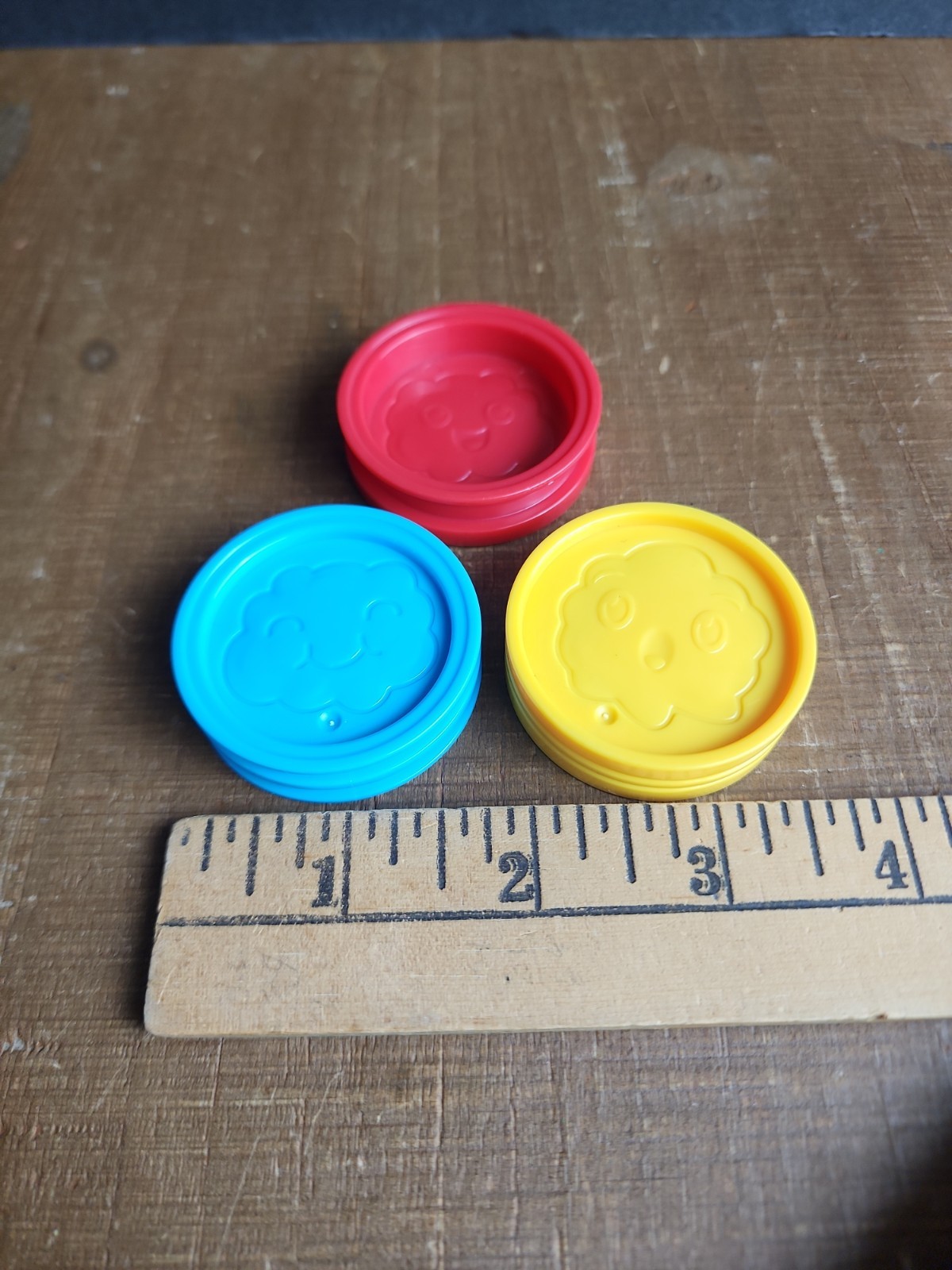 Leap Frog Pick Up Count Vacuum Replacement 3 Dust Pieces Parts Coins Colorful