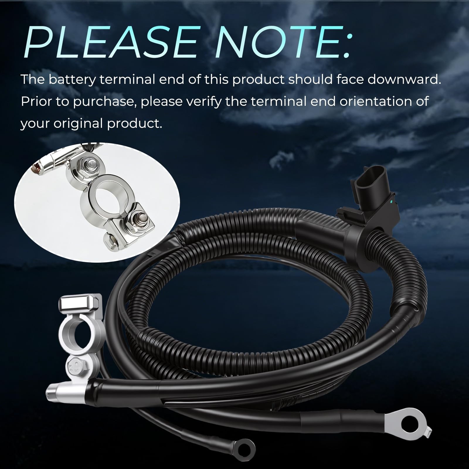Negative Battery Cable Compatible with Chevrolet Silverado 2007-2013 Chevrole…