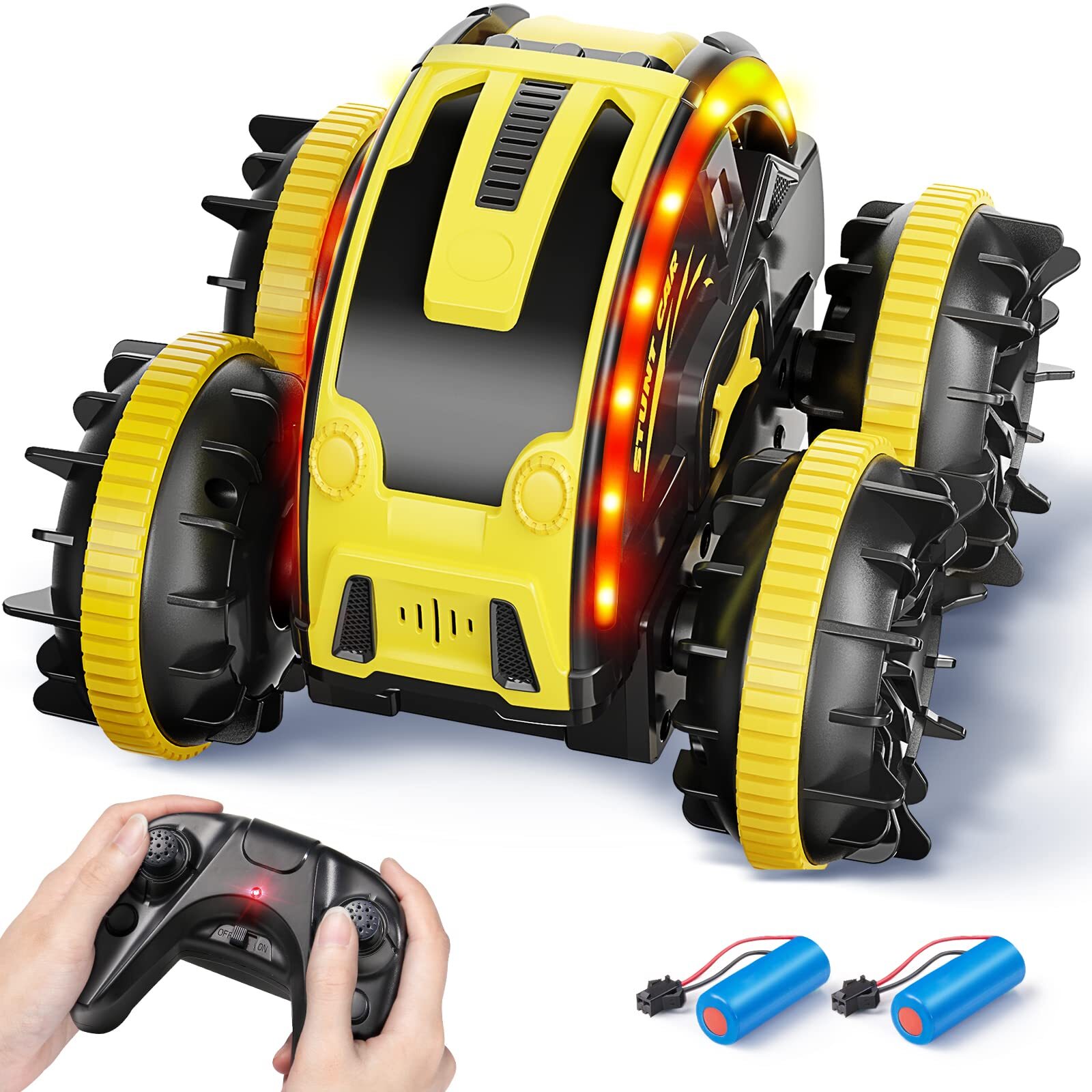 Amphibious Remote Control Car RC Waterproof IPX7 with 2 Rechargeable Batteries