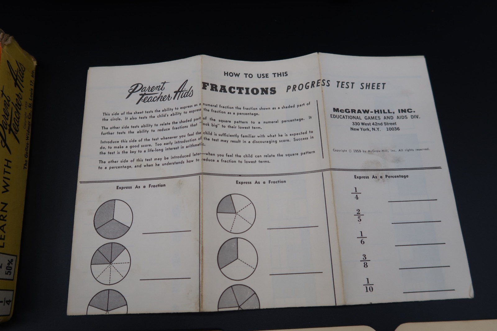 Fractions Flash Cards Learn Parent Teacher Numbers Math Arithmetic Home School