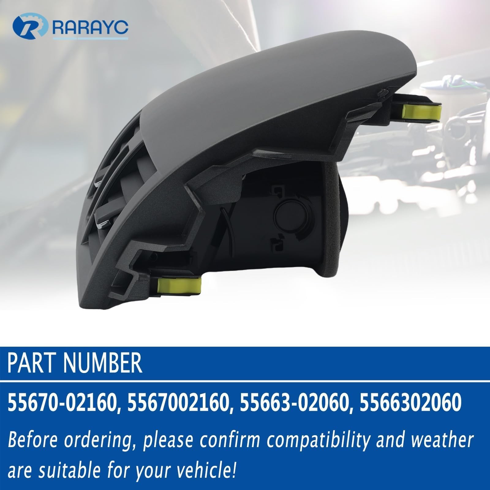 RARAYC Dashboard Trim Kit Compatible with Center A/C Vent Panel+Trim Strips