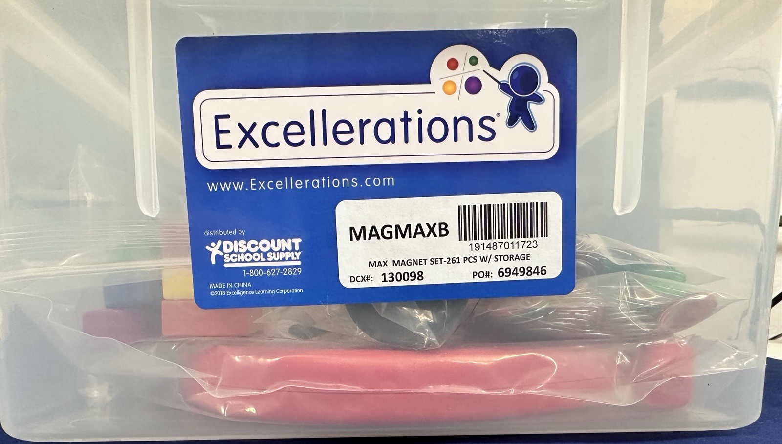 Excellerations Maximum Value Magnet Set of 261 with Storage Ages 3-6 MAGMAXB