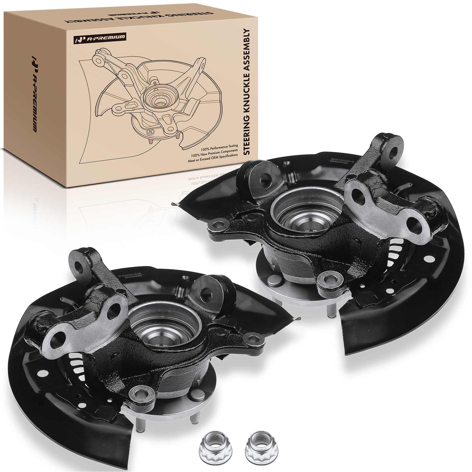 A-Premium 2x Front Left and Right Steering Knuckle & Wheel Bearing Hub Assemb…