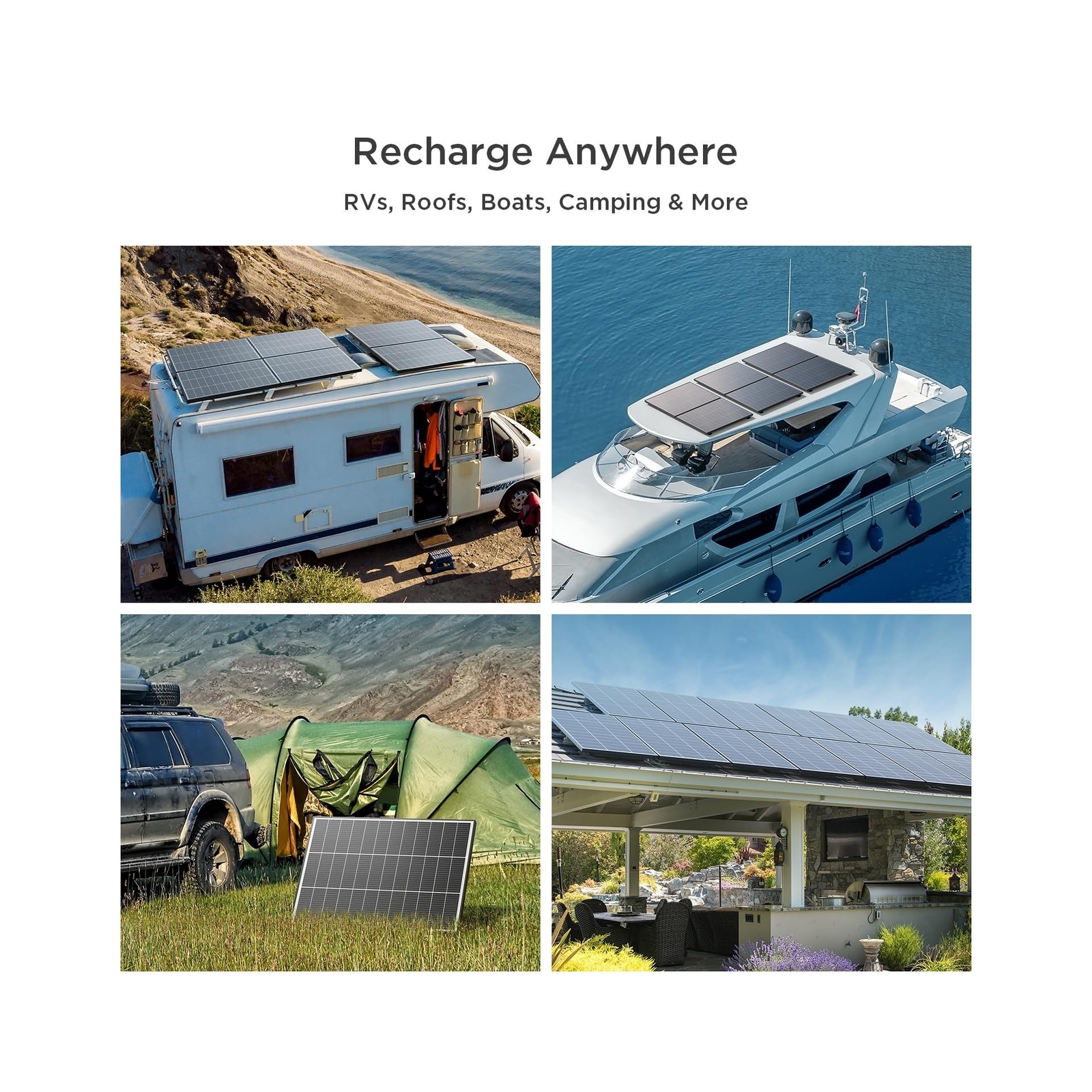 N-Type 16BB 400 Watt Solar Panel, 4Pcs 100W 12V Monocrystalline Solar Panels,…